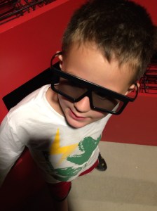 Rockin' the 3 d glasses! 